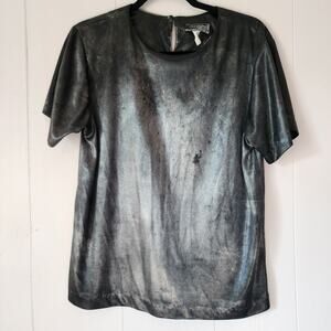 Punk Goth Grunge Rock Vintage Christine David Blouse Medium Black